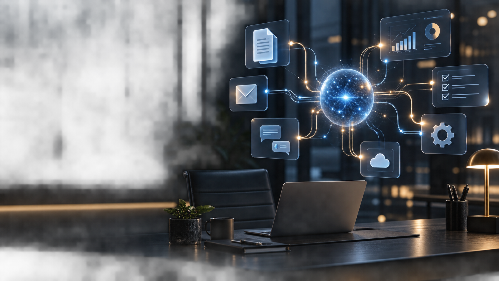 Illustrative ai and automation interface