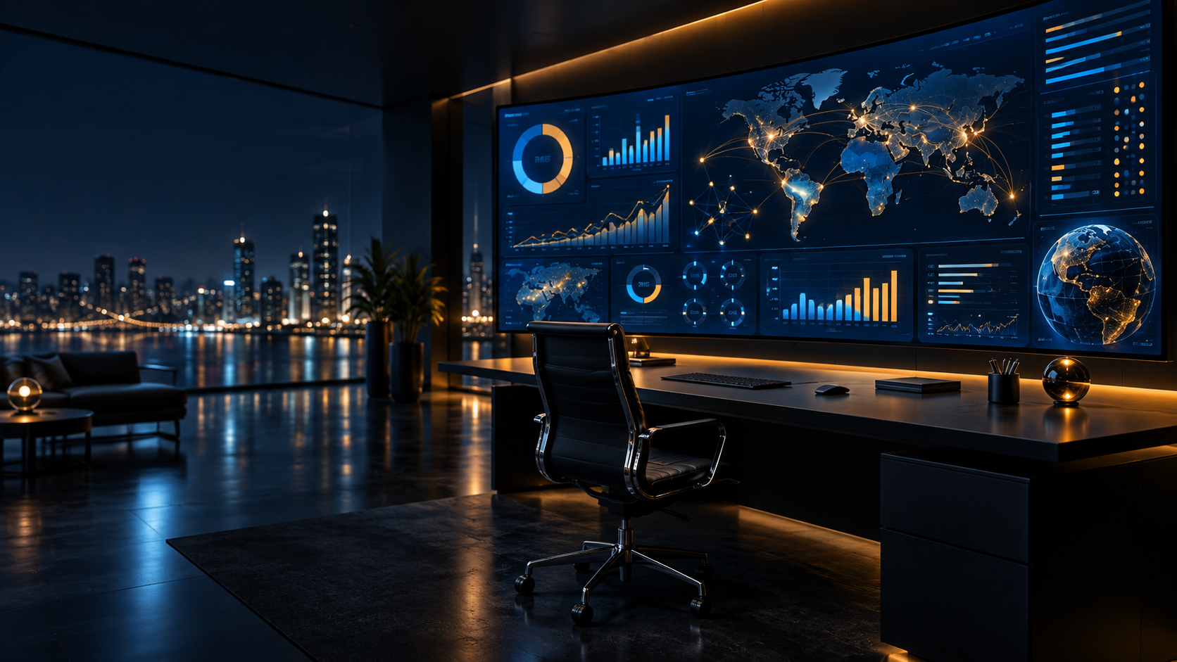 Illustrative dashboards and integrations interface