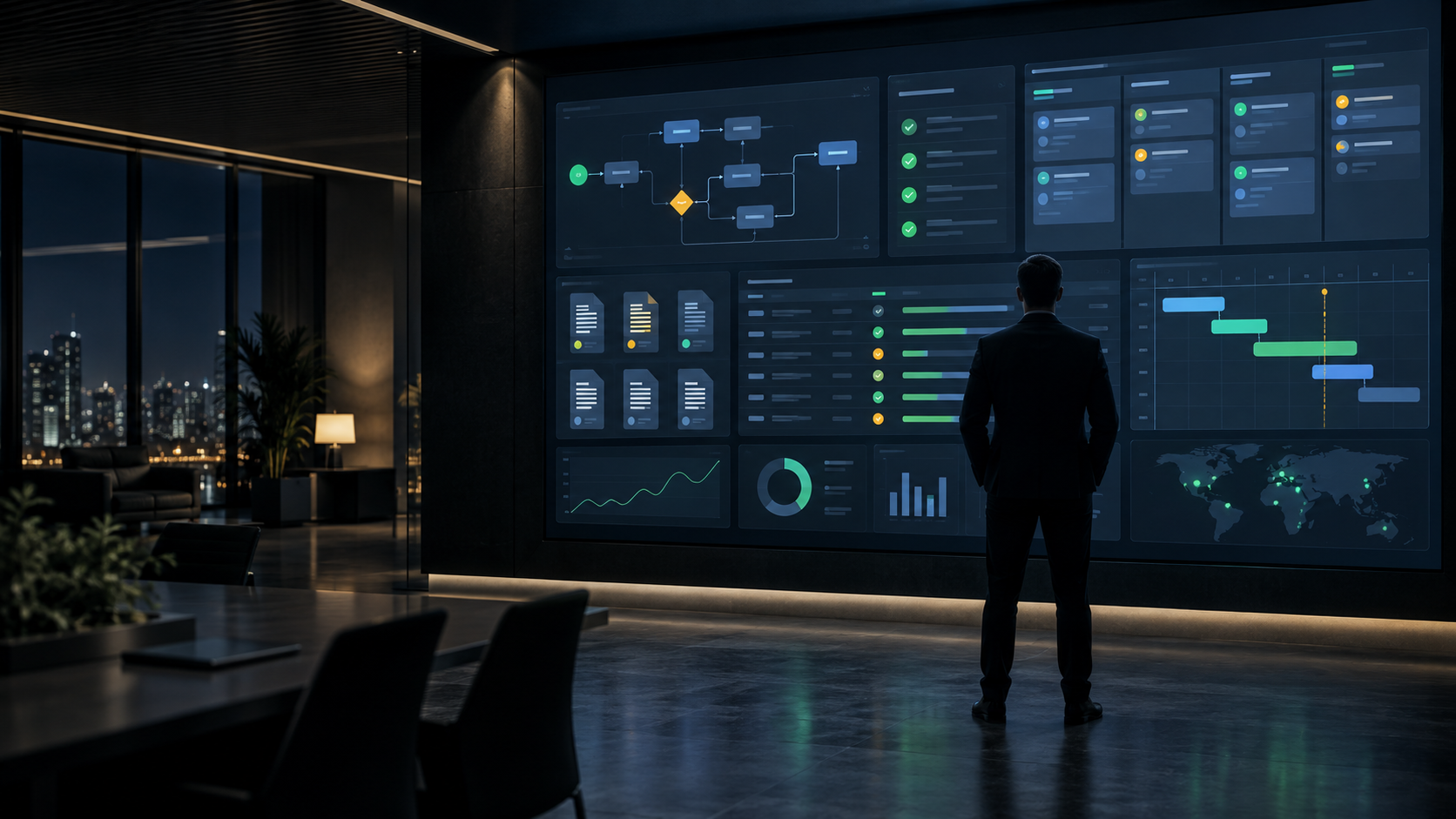 Illustrative internal management systems interface